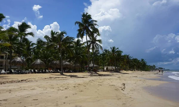Paisaje Una Exótica Playa Caribeña Uvero Alto Punta Cana República — Foto de Stock