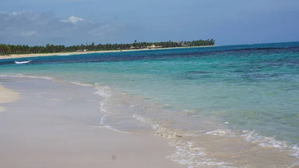 Sunny Landscape Beautiful Caribbean Beach Uvero Alto Punta Cana República — Foto de Stock