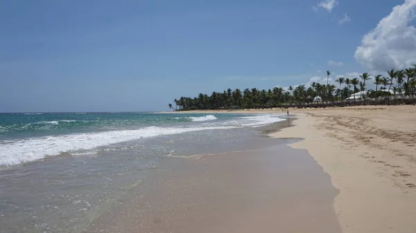 Slunečná Krajina Krásné Karibské Pláži Uvero Alto Punta Cana Dominikánská — Stock fotografie