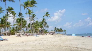 28 Ağustos 2023 'te Uvero Alto, Punta Cana, Dominik Cumhuriyeti' nde güzel bir sahil manzarası