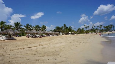 28 Ağustos 2023 'te Uvero Alto, Punta Cana, Dominik Cumhuriyeti' nde güzel bir sahil manzarası
