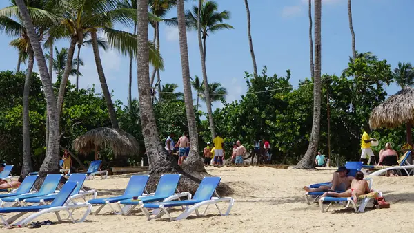 Landscape Beautiful Beach Uvero Alto Punta Cana Dominican Republic August — Stock Photo, Image