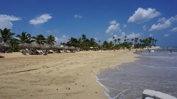 Paisaje Una Hermosa Playa Uvero Alto Punta Cana República Dominicana — Foto de Stock
