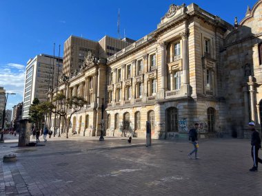 Bogota, Kolombiya, 17 Kasım 2023: Bogota, Kolombiya 'daki La Candelaria mahallesinin görüntüleri