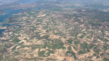 Huete, Cuenca ekin tarlalarının hava görüntüsü.