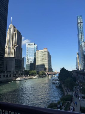 Chicago, ABD, 29 Haziran 2024: Amerika Birleşik Devletleri 'nde Chicago şehrinin gökyüzü çizgisi
