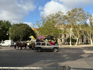 Valencia, İspanya, 28 Temmuz 2024: Valencia Çiçekleri Savaşı Temmuz fuarına son verdi