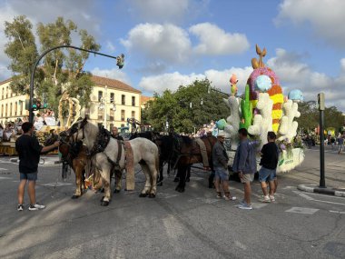 Valencia, İspanya, 28 Temmuz 2024: Valencia Çiçekleri Savaşı Temmuz fuarına son verdi