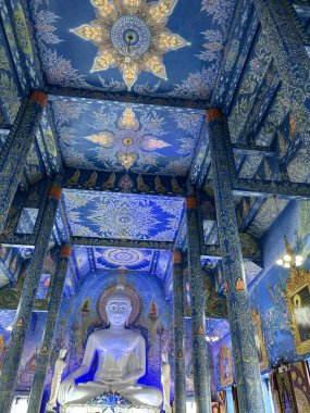 Chiang Rai 'deki Mavi Tapınak, Tayland, Asya