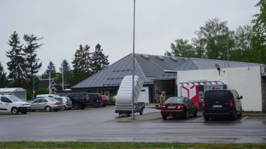 Muhu Adası, Tallinn, Estonya, 16 Mayıs 2023: Estonya, Avrupa 'daki Muhu Adası manzaraları