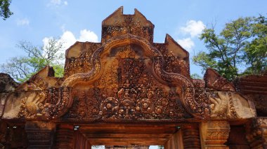 Angkor Wat, Kamboçya - Nisan 2017: Angkor Wat, Kamboçya 'daki tapınak, bir unesco dünya mirası alanı.