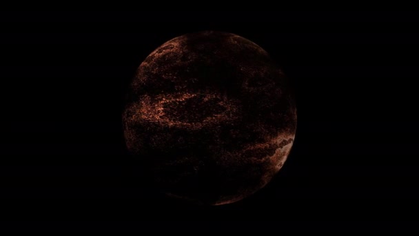 Взрыв Планеты Космосе — стоковое видео