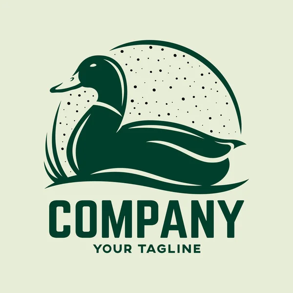 Modern Duck Hunting Logo — Stock Vector
