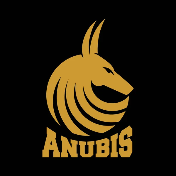 Moderne Egyptische God Anubis Logo — Stockvector