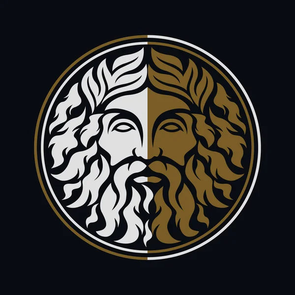 Modern Olympiska Gud Zeus Logotyp — Stock vektor