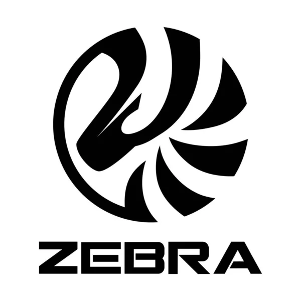 Logo Zebra Africana Moderna Illustrazione Vettoriale — Vettoriale Stock