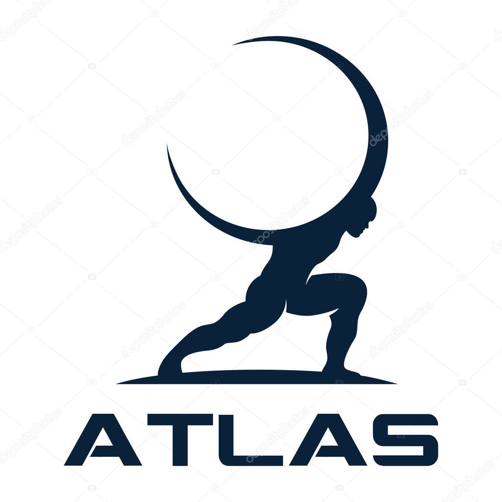 Modern Atlas logo. Vector illustration.