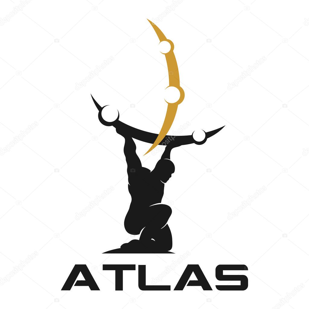 Modern Atlas logo. Vector illustration.