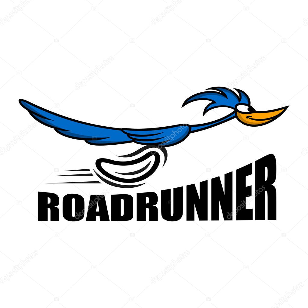 Modern road running logo. Vector illustration.
