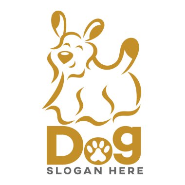 Modern komik köpek logosu. 