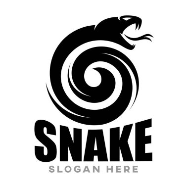 Modern yılan logosu. Vektör illüstrasyonu
