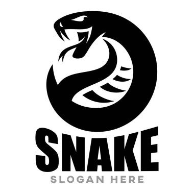 Modern yılan logosu. Vektör illüstrasyonu