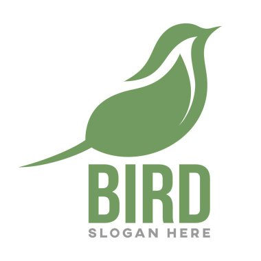 Modern kuş logosu. Vektör illüstrasyonu