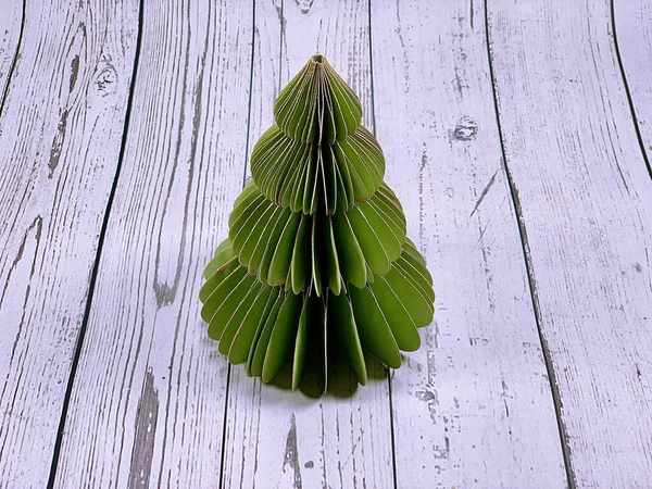 Mini Christmas Tree Isolated Paper Christmas Tree Decorations Modern Minimalistic — Stock Photo, Image