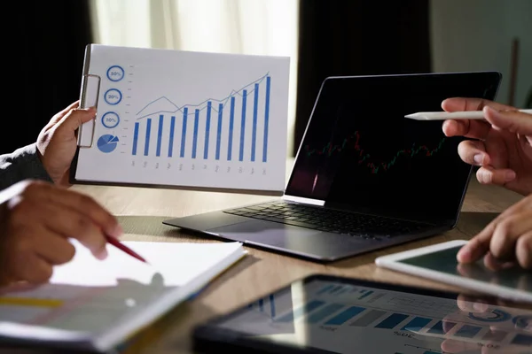 Hart Arbeiten Data Analytics Statistik Information Business Technology — Stockfoto