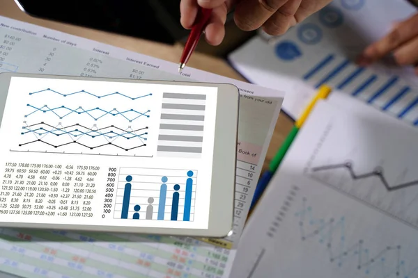 ハードワーク データ分析統計情報ビジネス技術 — ストック写真