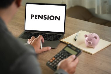 saving money for finance and accounting, Putting coins into the piggy bank by hand, pension and retirement plan