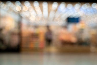 Bulanık görüntüler, kafenin arka planında Bokeh ve cafe restoranının ışıklandırma bokeh 'i modern uzay işçisi yaşam tarzı.