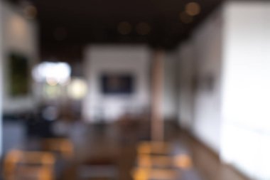 Bulanık görüntüler, kafenin arka planında Bokeh ve cafe restoranının ışıklandırma bokeh 'i modern uzay işçisi yaşam tarzı.