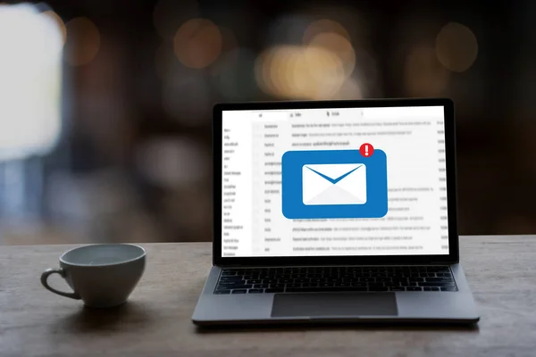 Mail Kommunikation Verbindungsnachricht Zum Mailen Von Kontakten Telefon Global Letters — Stockfoto