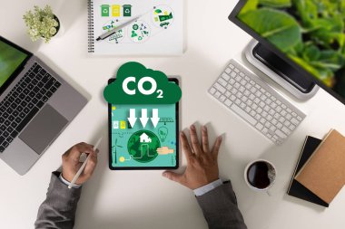 CO2 emisyonları ve karbon azaltma Küresel ısınma ve iklim değişikliği Çevre Enerjisi Sürdürülebilir Gelişmeyi Korumak Dünya Yaprak İş Endüstrisi