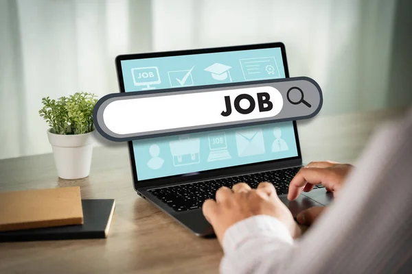 Jobbsökning Karriär Rekrytering Human Searching New Job Business Work Interview — Stockfoto