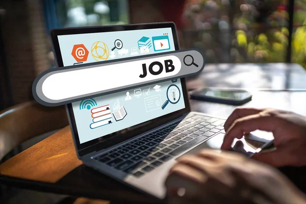 Job Search Carrière Recruitment Human Zoek Naar Een Nieuwe Baan — Stockfoto