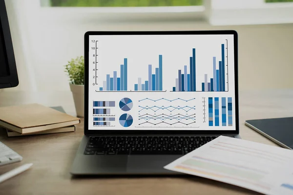 Hard Werken Data Analytics Statistieken Information Business Technology — Stockfoto