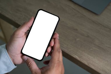 Yeni telefon teknolojisi akıllı telefon boş ekran ve modern çerçeve daha az tasarım
