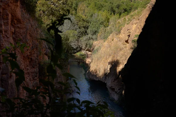 皮埃德拉修道院 西班牙萨拉戈萨 的瀑布 — 图库照片