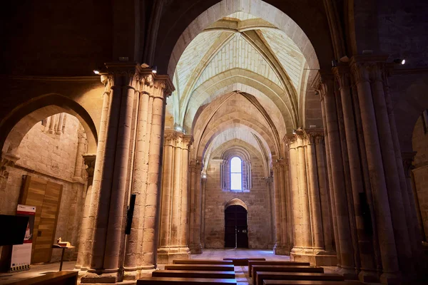 stock image Aguilar de Campoo (Palencia). Monastery of Santa Maria la Real. It is a former abbey built between the 12th and 13th centuries in a transitional style from Romanesque to Gothic