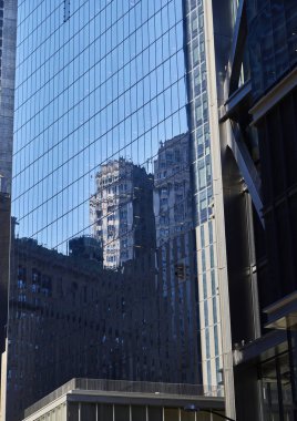 New York (ABD), 21 Mart 2024. New York binaları. Manhattan 'ın beş ilçesinden biri olan binaların manzarası. Büyük Elma 'nın kalbinde en büyük kültürü buluruz.