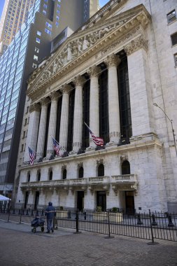 New York (ABD), 22 Mart 2024. New York Borsası. Wall Street 'te yer alıyor. Dünyanın en büyük borsası.