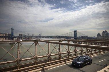 New York (ABD), 22 Mart 2024. Brooklyn Köprüsü. Manhattan ve Brooklyn ilçelerini birleştirir. 1870 ve 1883 yılları arasında inşa edilmiş.