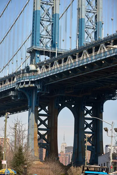 Нью Йорк Сша Березня 2024 Року Міст Через Річку Гудзон — стокове фото