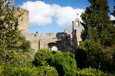 Tomar Castle (Tomar, Portekiz), 25 Ekim 2024. Şehrin kurucusu Gualdim Pais tarafından inşa edilen Tapınak Şatosu. Tapınakçıların son kalelerinden biriydi.