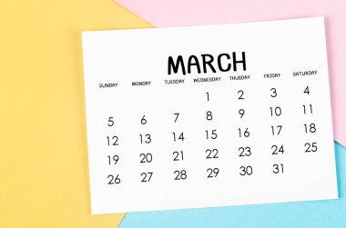 2023 Mart takvimi güzel arka plan 2023 yılı için.