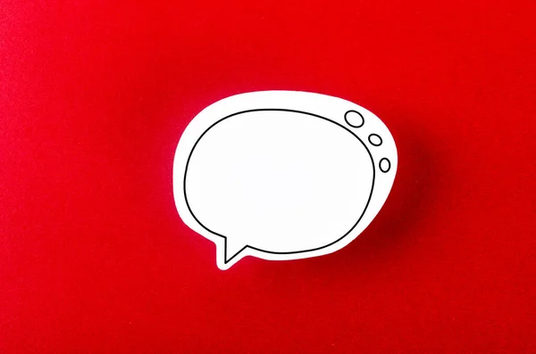 Ομιλία Φούσκα Αντίγραφο Επικοινωνία Χώρο Μιλώντας Έννοιες Στο Κόκκινο Φόντο — Φωτογραφία Αρχείου