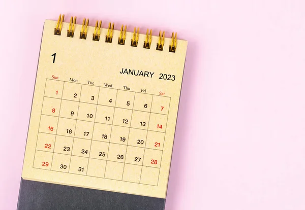 Enero 2023 Calendario Mensual Escritorio Para 2023 Año Hecho Papel —  Fotos de Stock