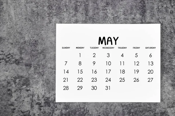 Maio 2023 Calendário Mensal Para 2023 Ano Fundo Grunge — Fotografia de Stock